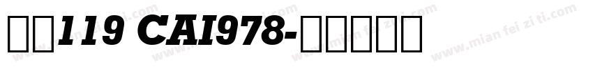 字体119 CAI978字体转换